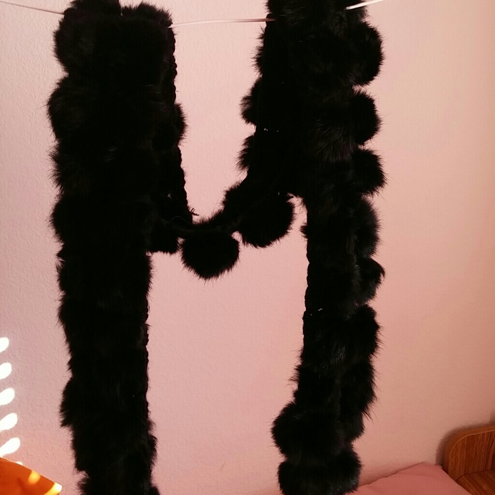 Rabbit fur scarf